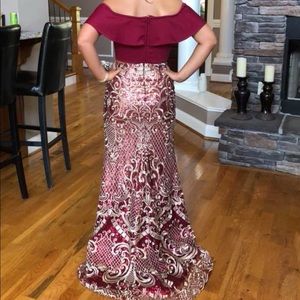 Ellie Wilde EW118127 Two-Piece Prom Dress